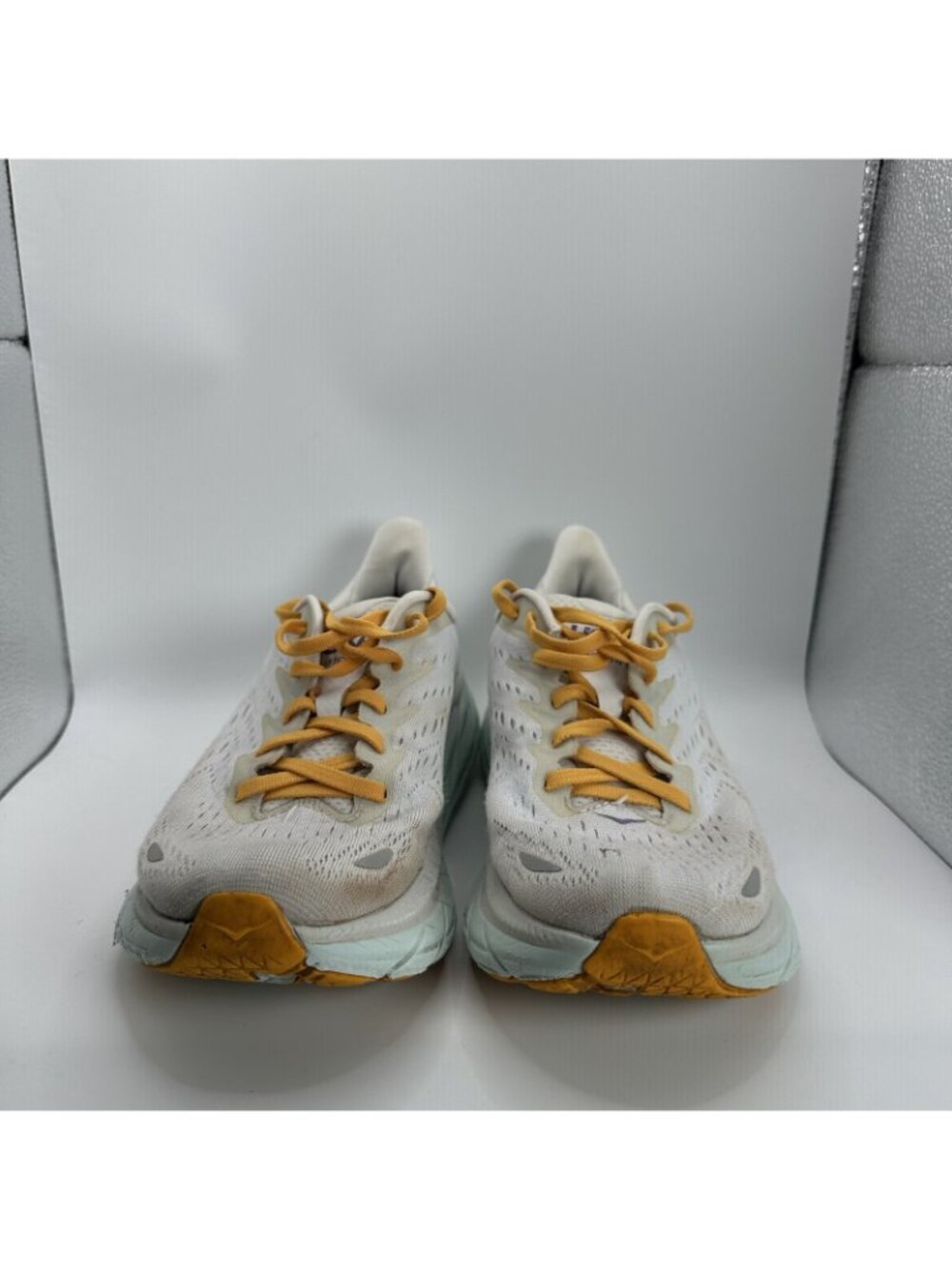 Hoka One Oene W Clifton 8 Shoes Womens Size 7.5 B Gray Green Running Cushioned - Picture 2 of 14